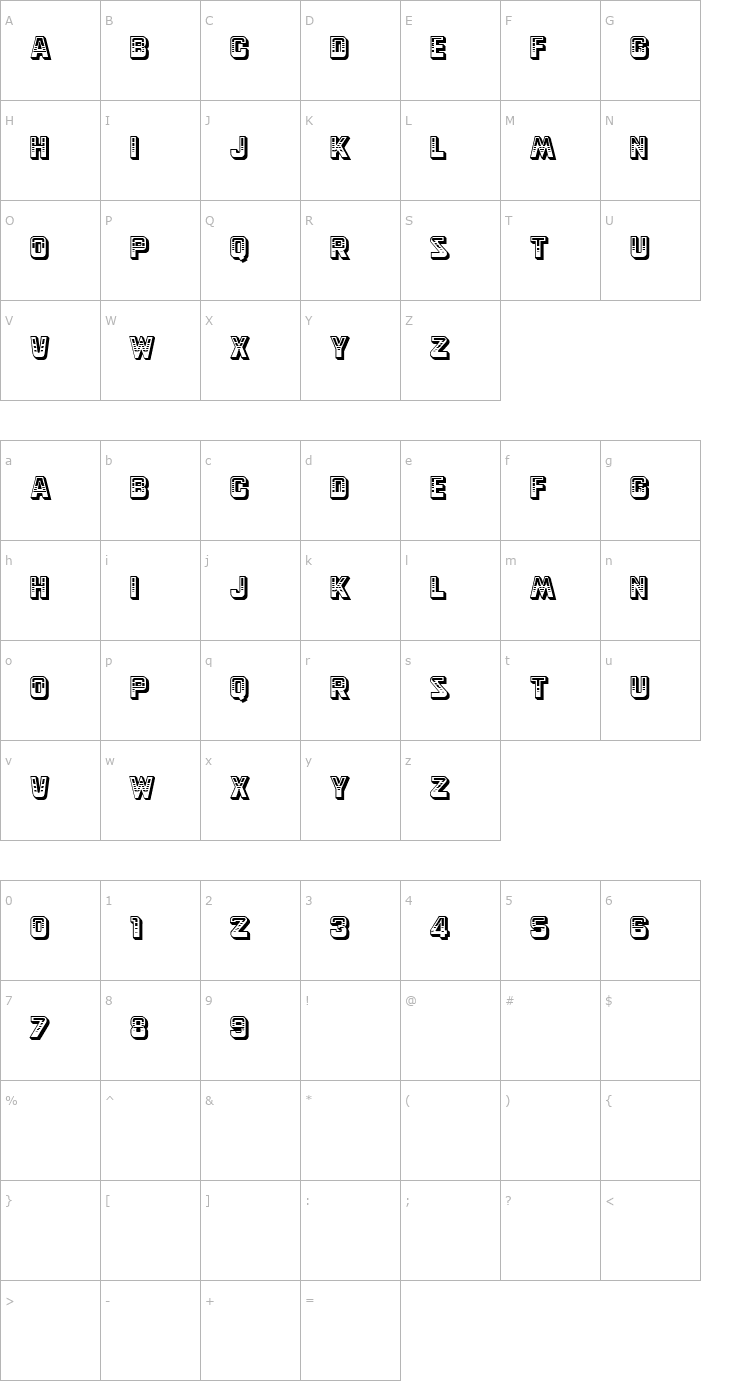 Character Map Simson Font