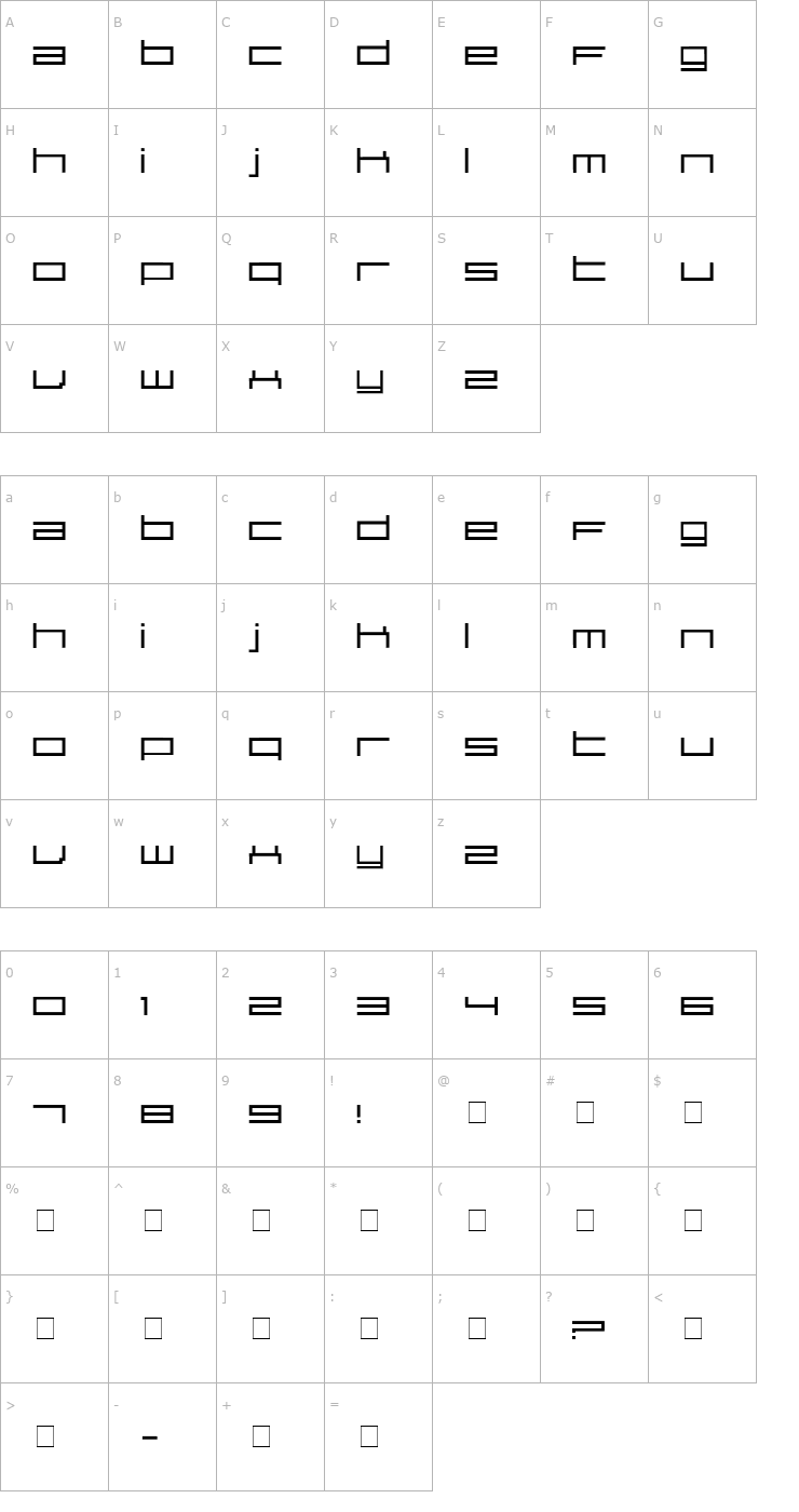 Character Map SirClive Font