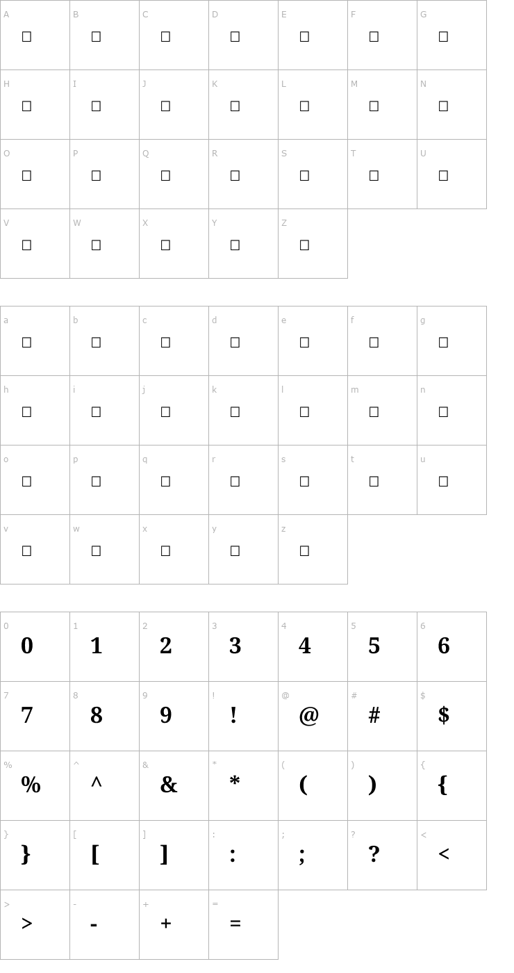 Character Map Sitara Bold Italic Font