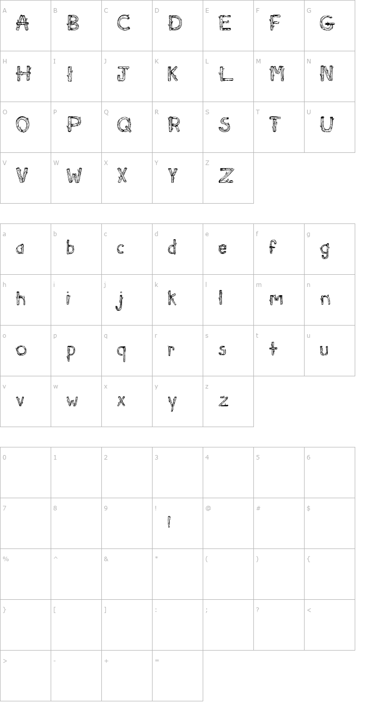 Character Map SketchLogs Font