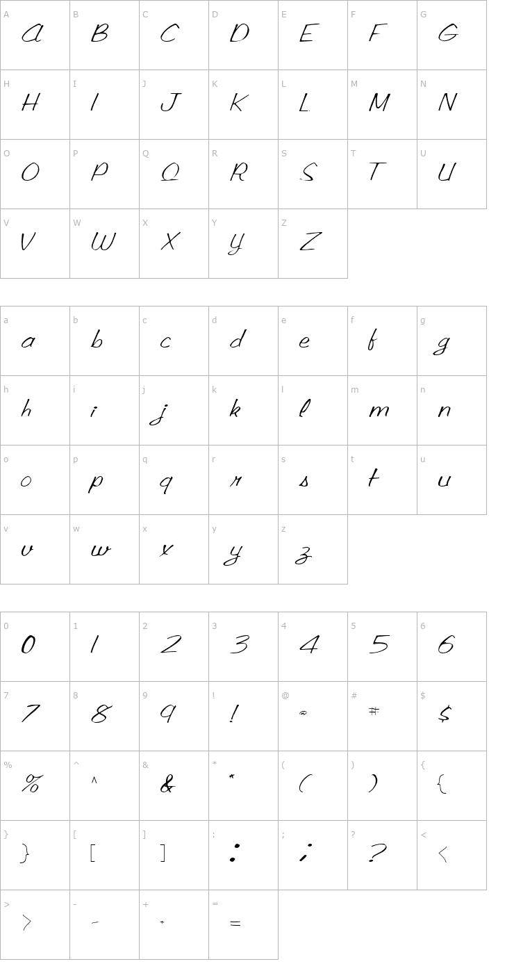 Character Map Skin Regular ttnorm Font