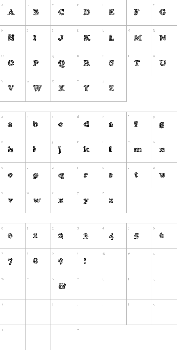 Character Map Skooper Font