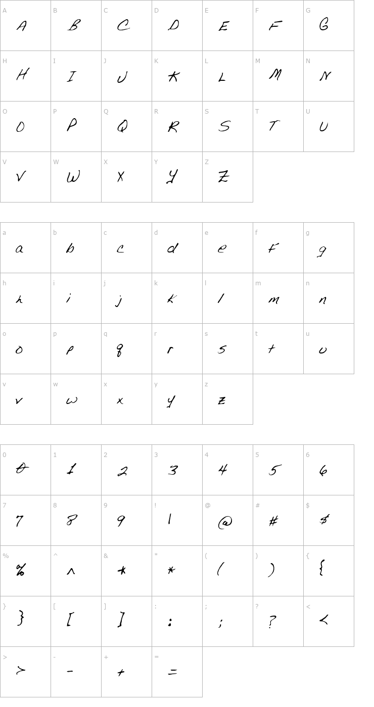 Character Map Slater Regular Font