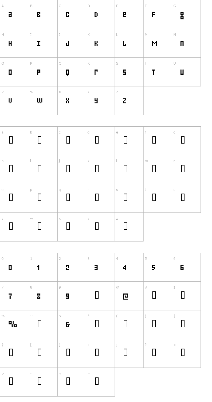 Character Map Small Talk Alt Caps Wide Font