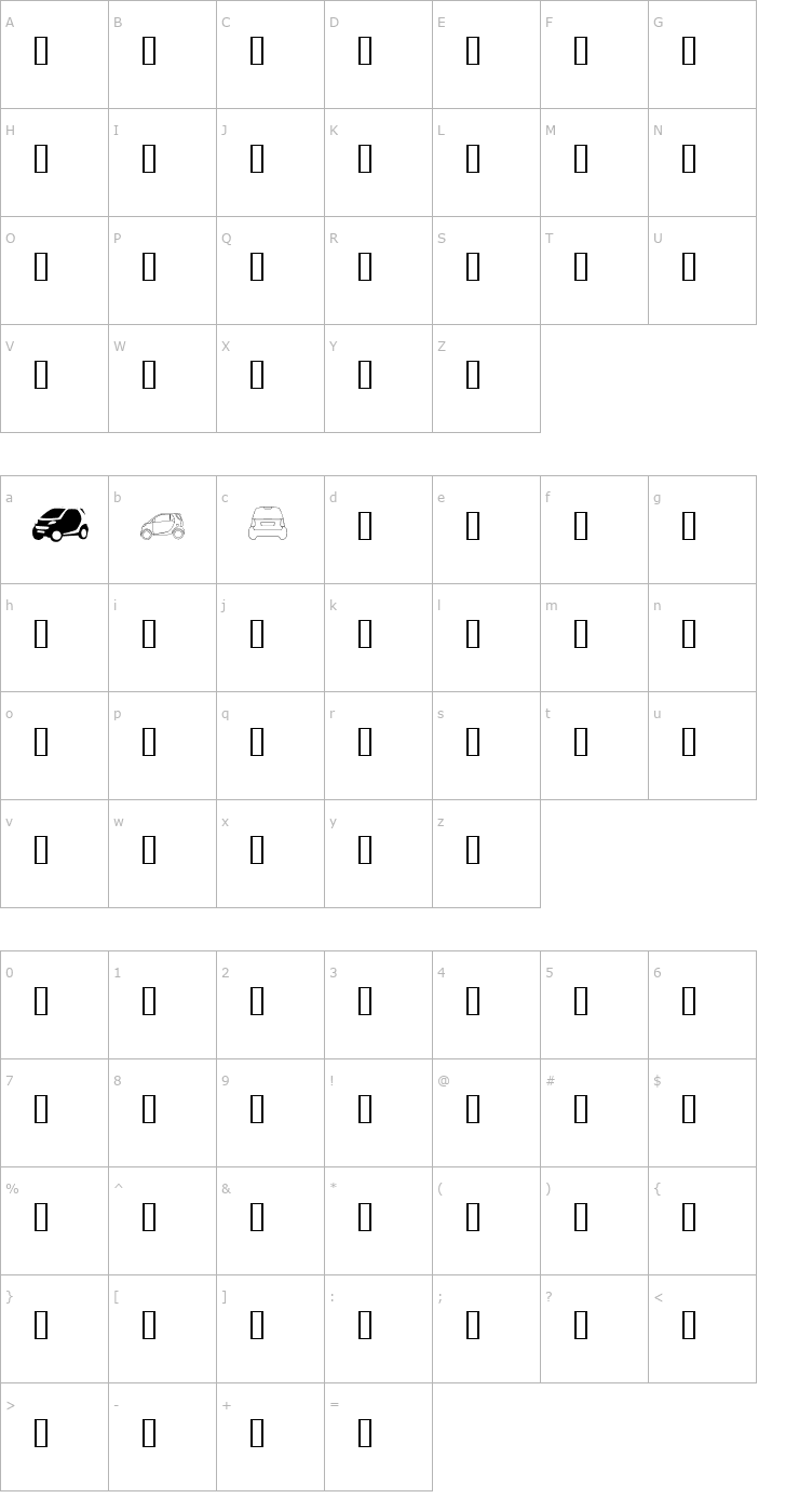 Character Map Smart BC Font