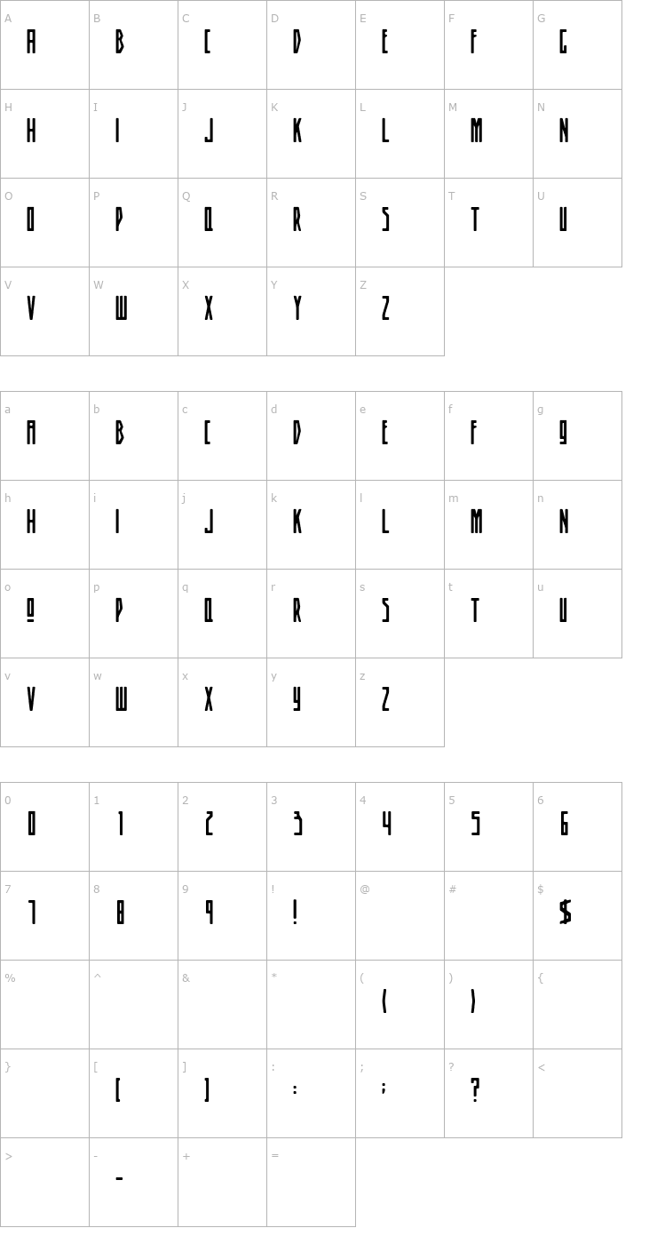 Character Map SmithPremier OTF Font