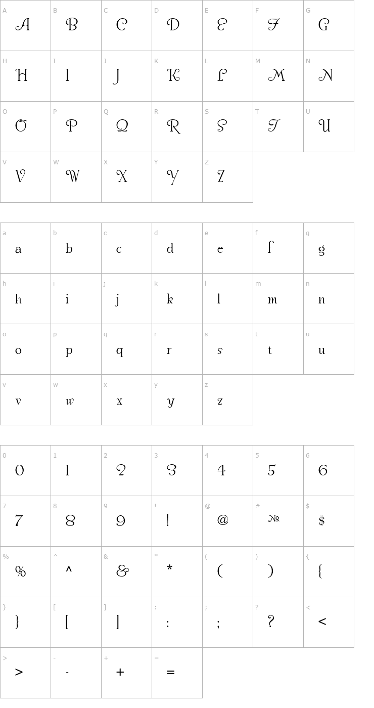 Character Map Snooty Fox NF Font