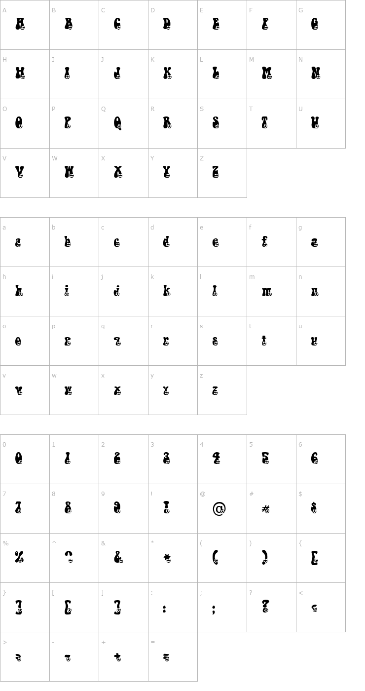 Character Map Soccer Becker Font