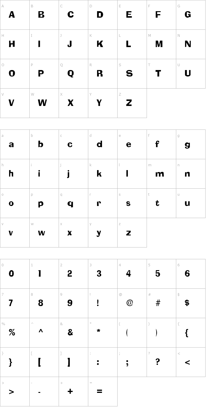 Character Map Socket Regular Font