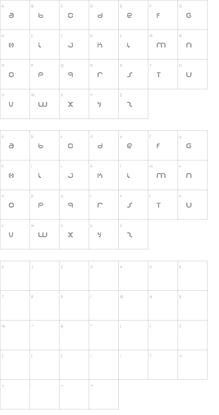 Character Map Soda Font