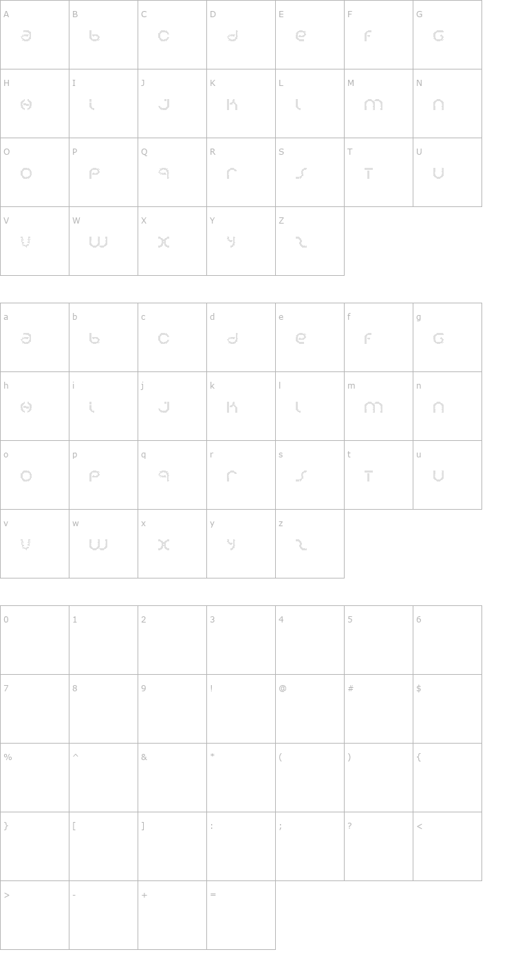 Character Map soda light Font