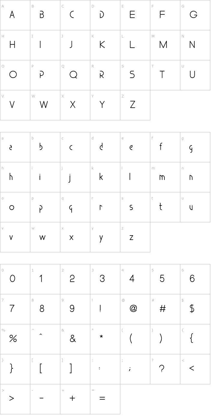 Character Map Something Font