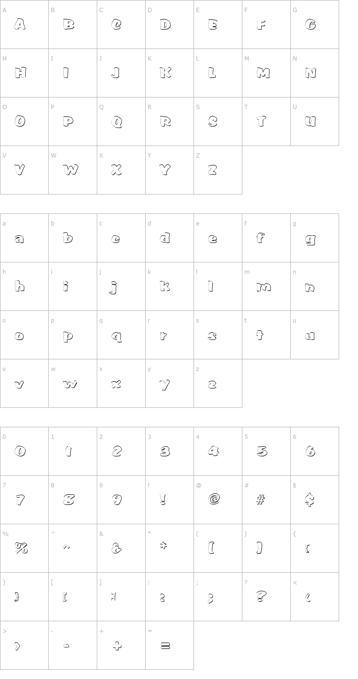 Character Map Somora Font