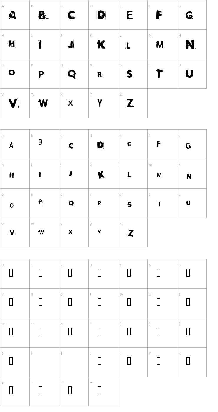 Character Map sopolar Font