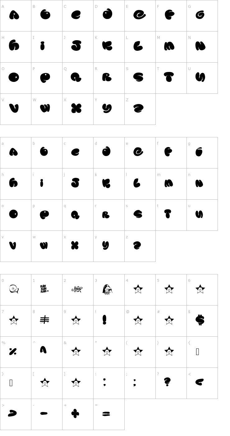 Character Map Souper 3 Font