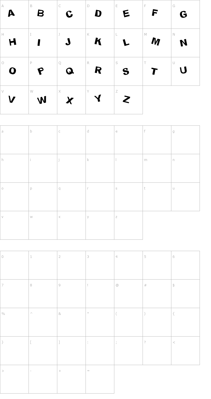 Character Map SP DISCO BALL Font