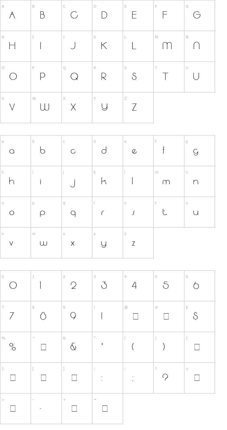 Character Map Spats SSi Font