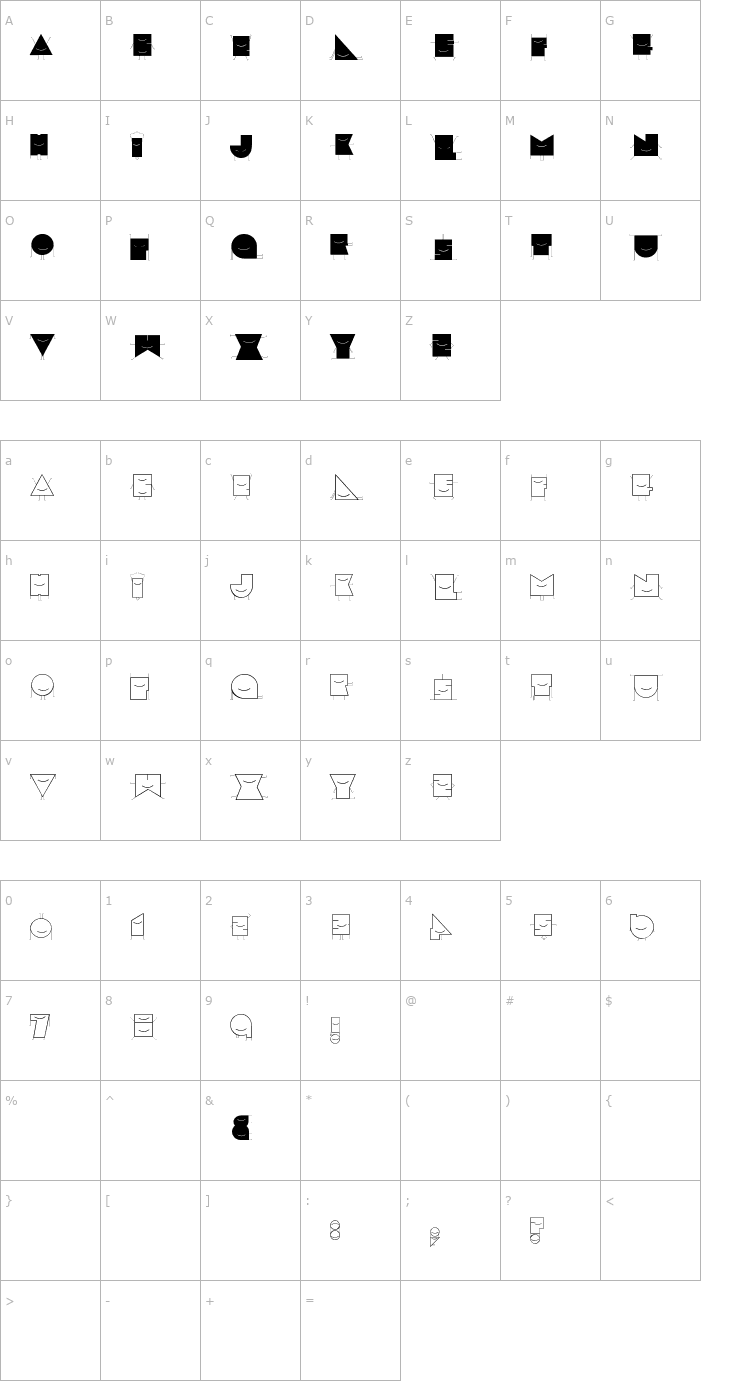 Character Map Speci.ALE Font