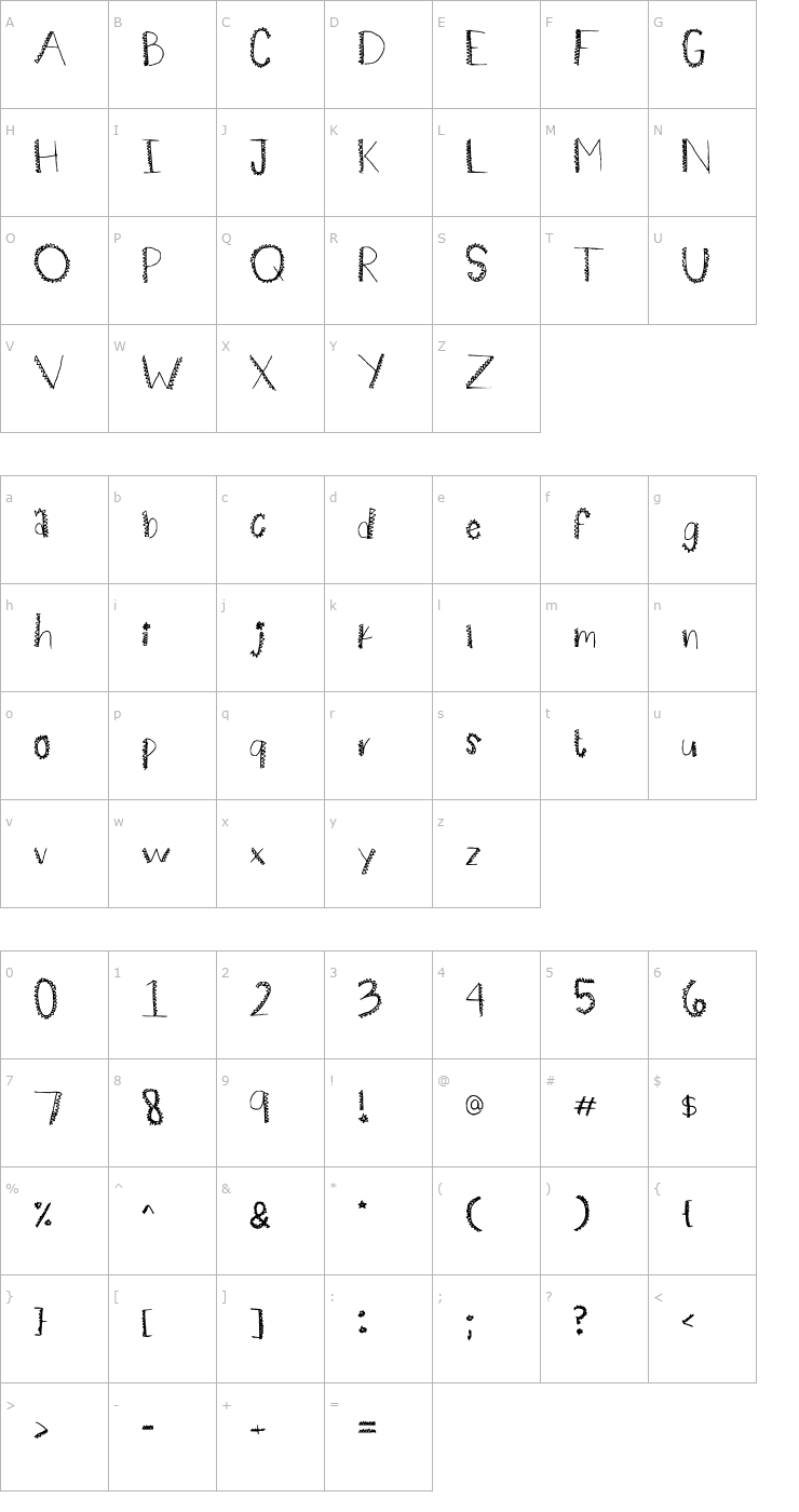 Character Map Spiiikey Font