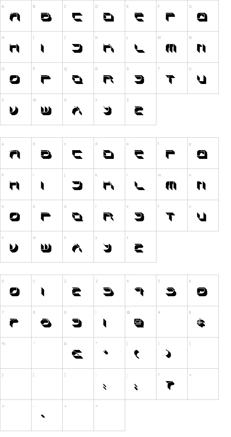 Character Map Spondulix NF Font