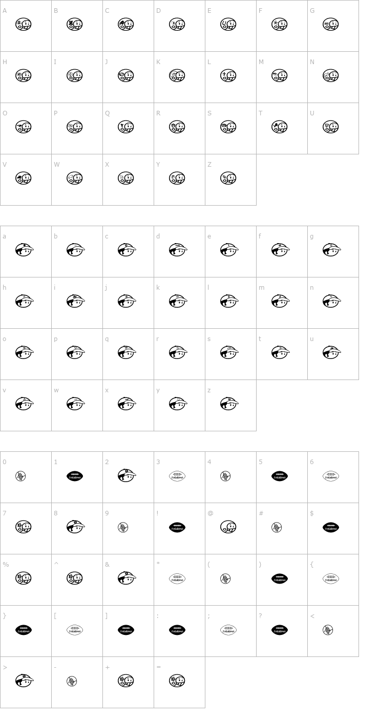 Character Map Sporto Font