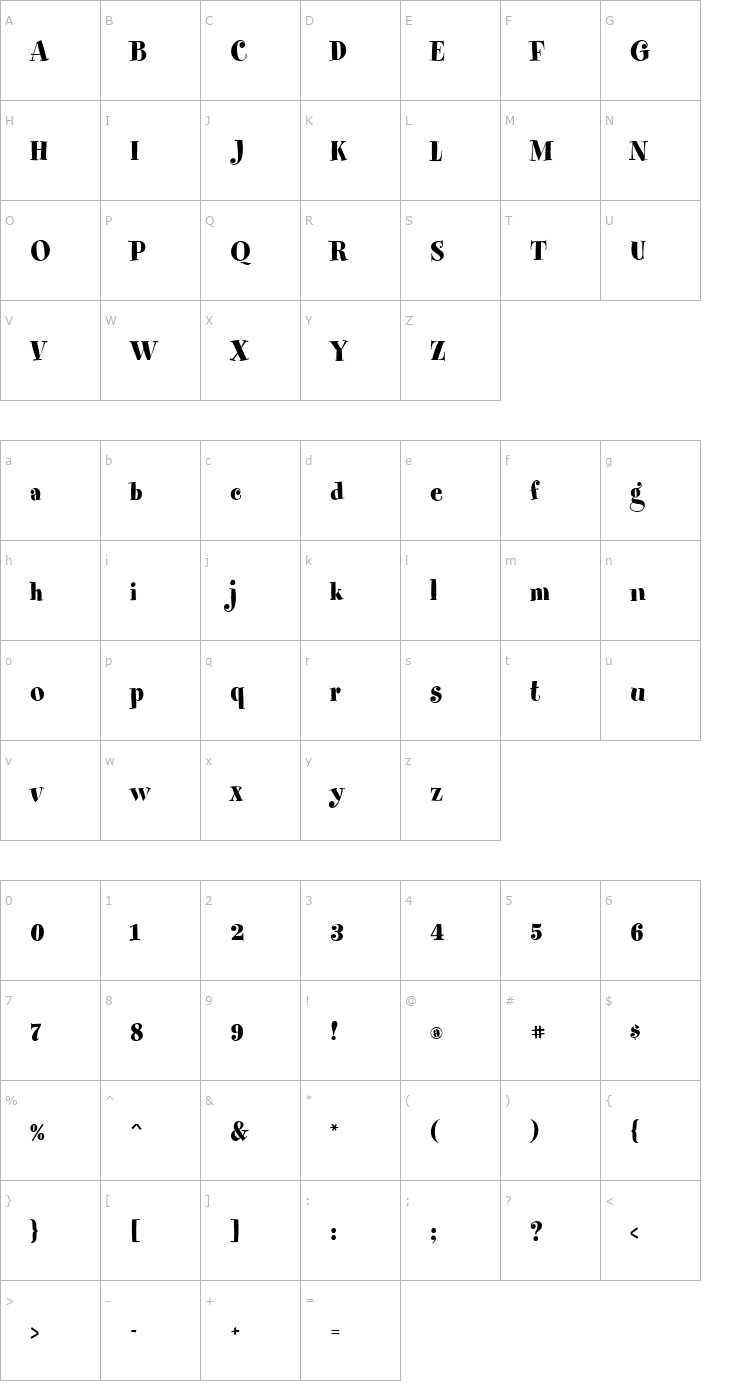Character Map SpumoniLP Font