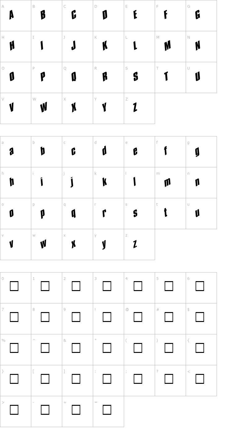 Character Map Spund Font