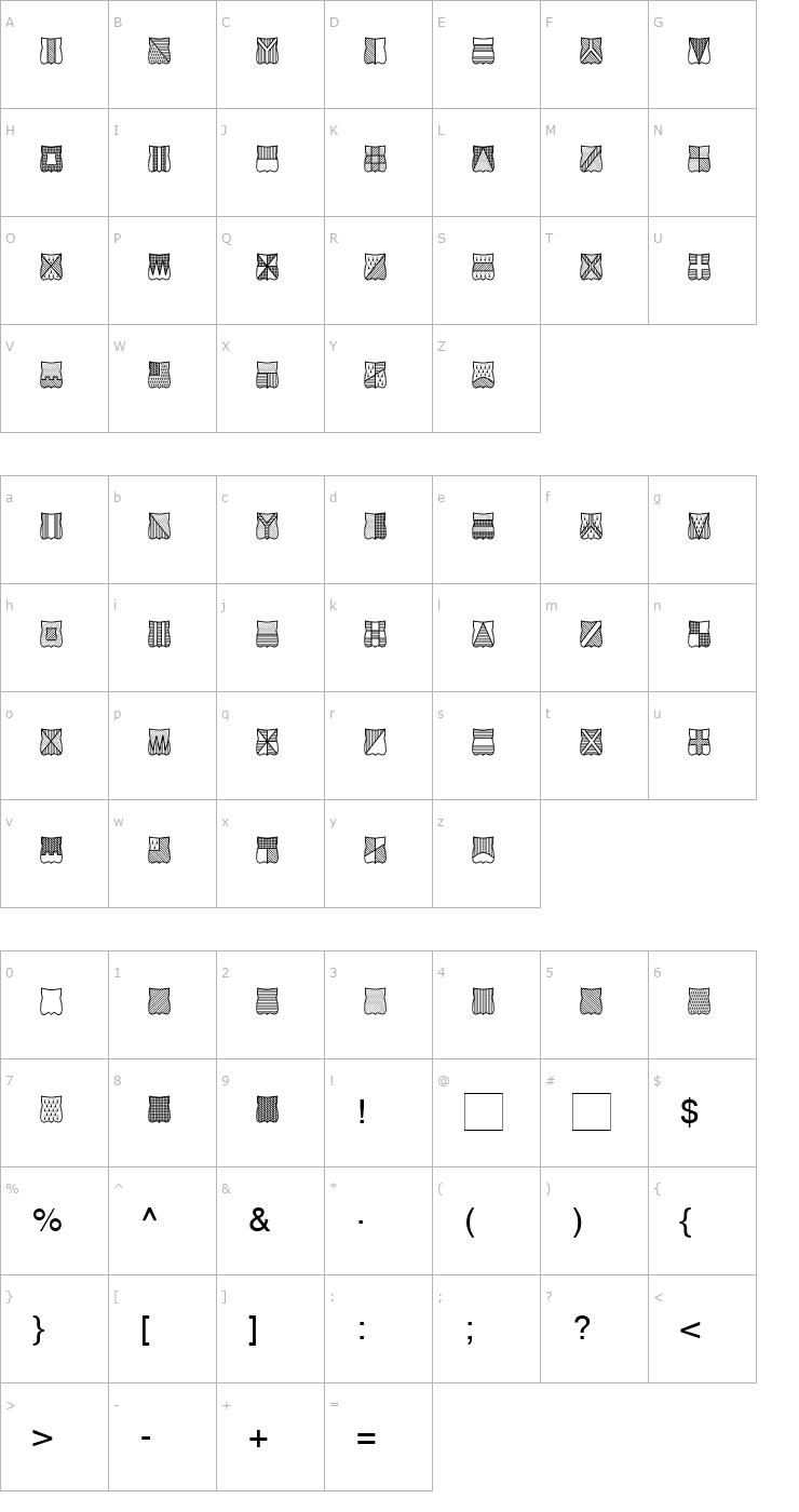 Character Map SR Wappen Font