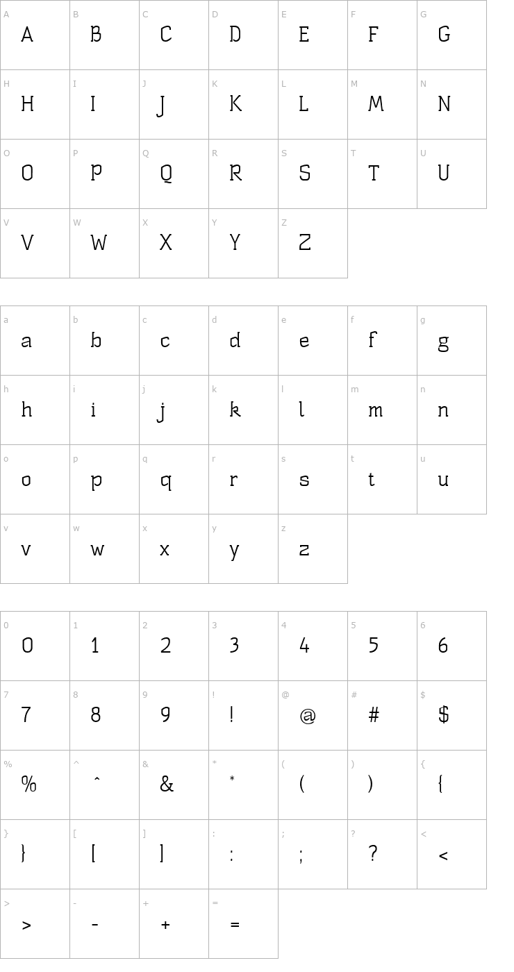 Character Map ST Substance Font