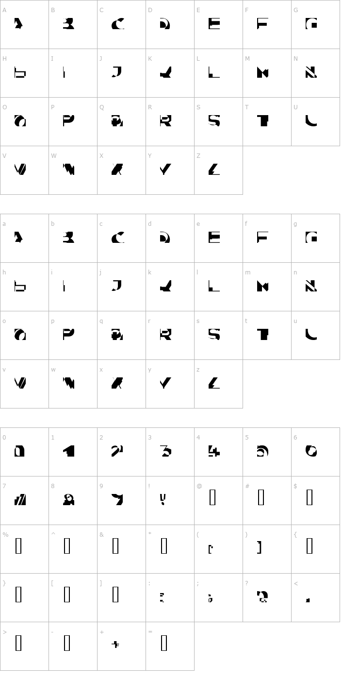 Character Map State Font