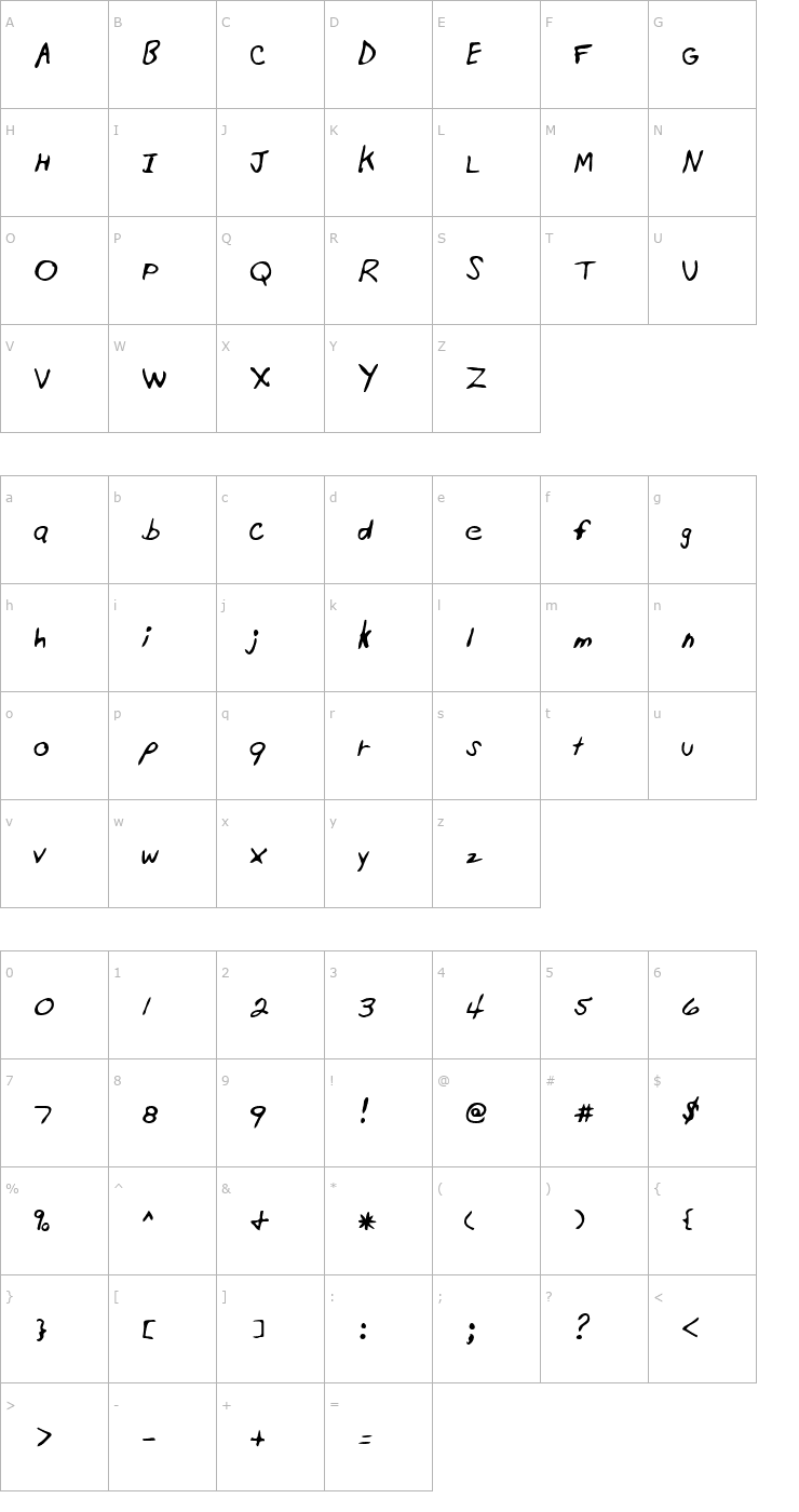 Character Map Stjohn Regular Font