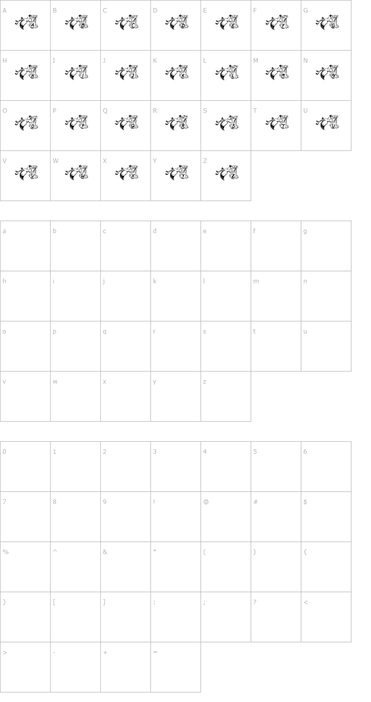 Character Map Storch Font