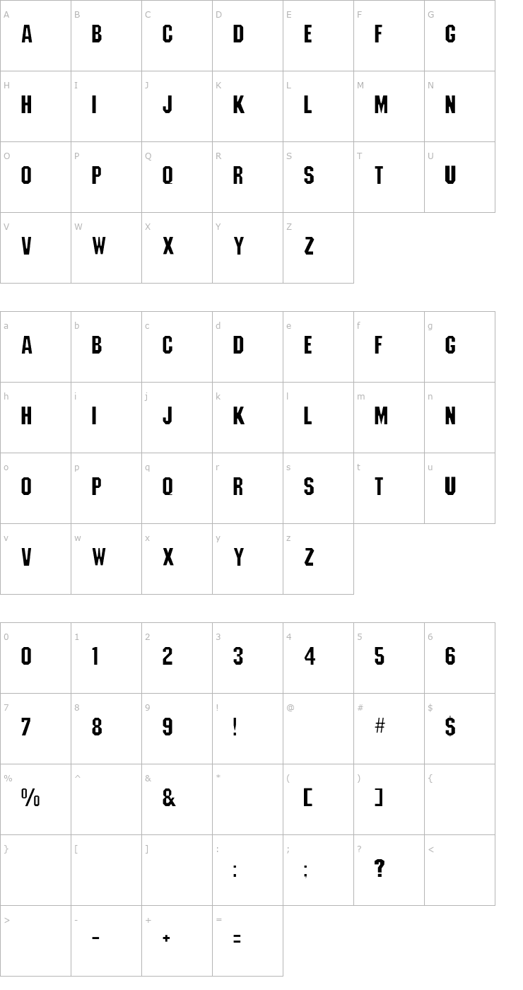 Character Map Strathmelli-Lig Font