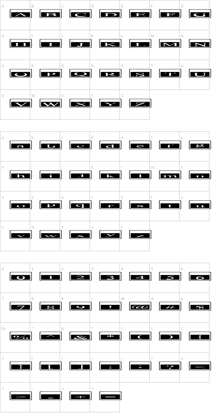 Character Map Stylus Font