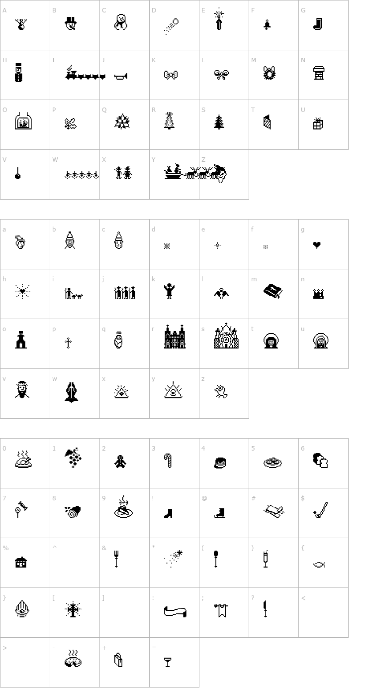 Character Map Suboel Font
