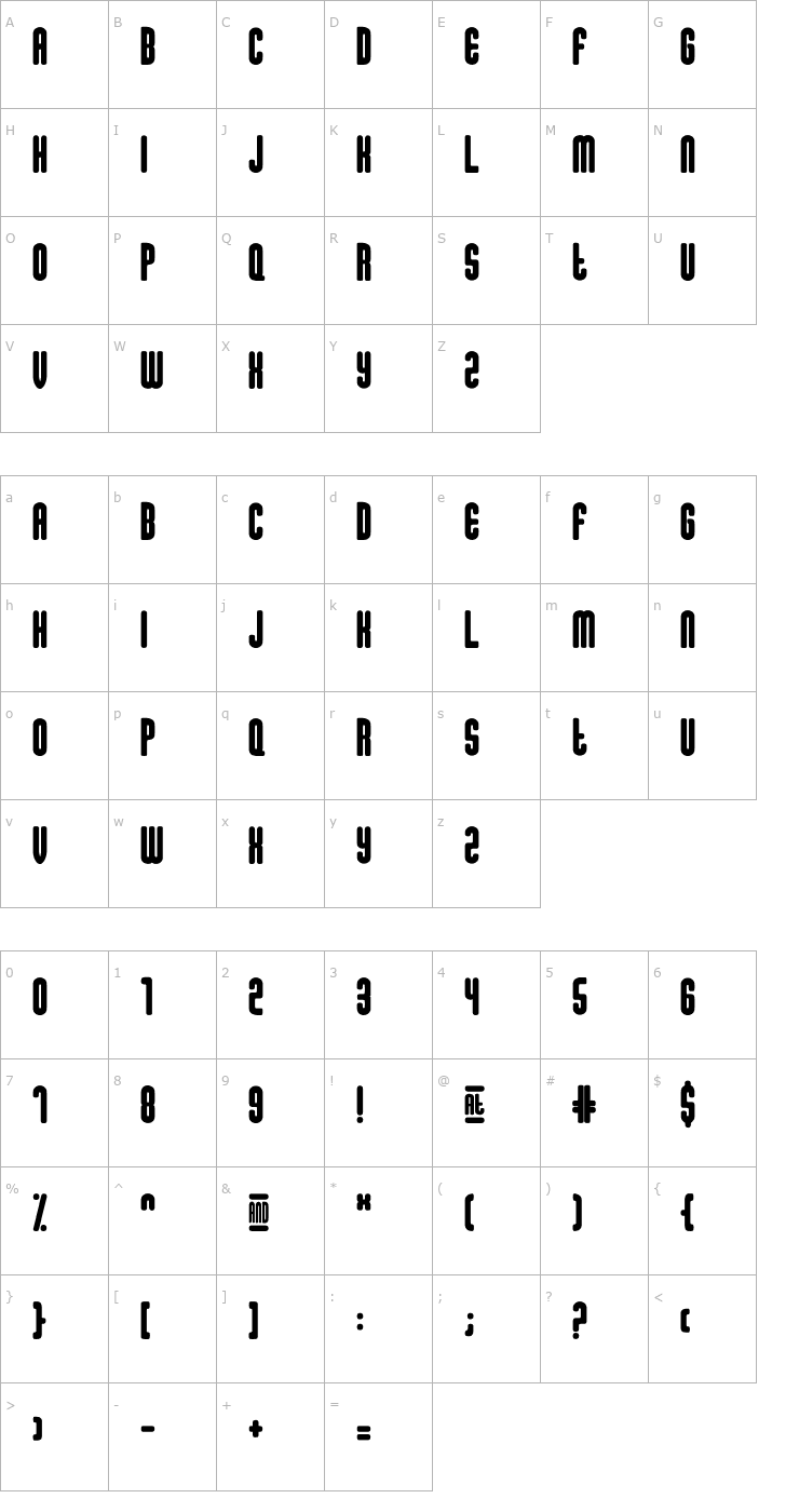 Character Map sugar Font