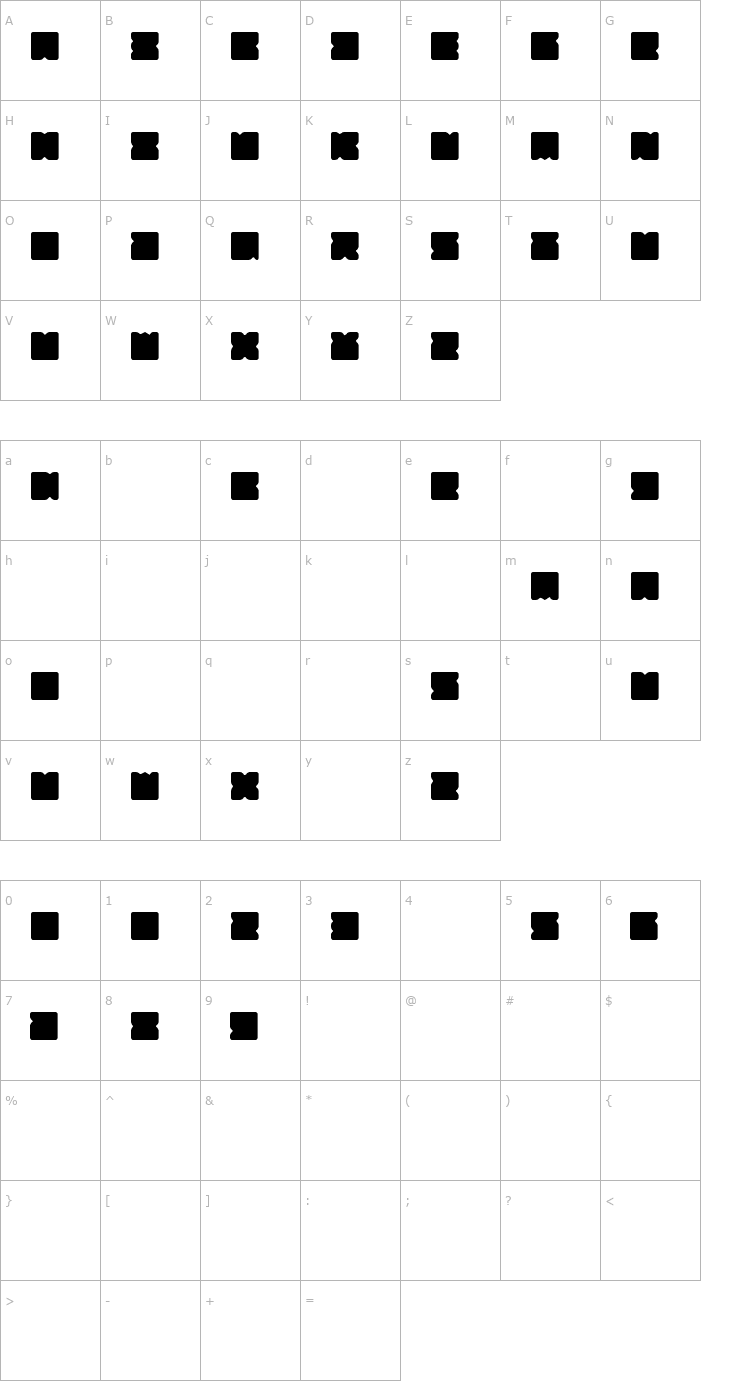 Character Map Suihou Font