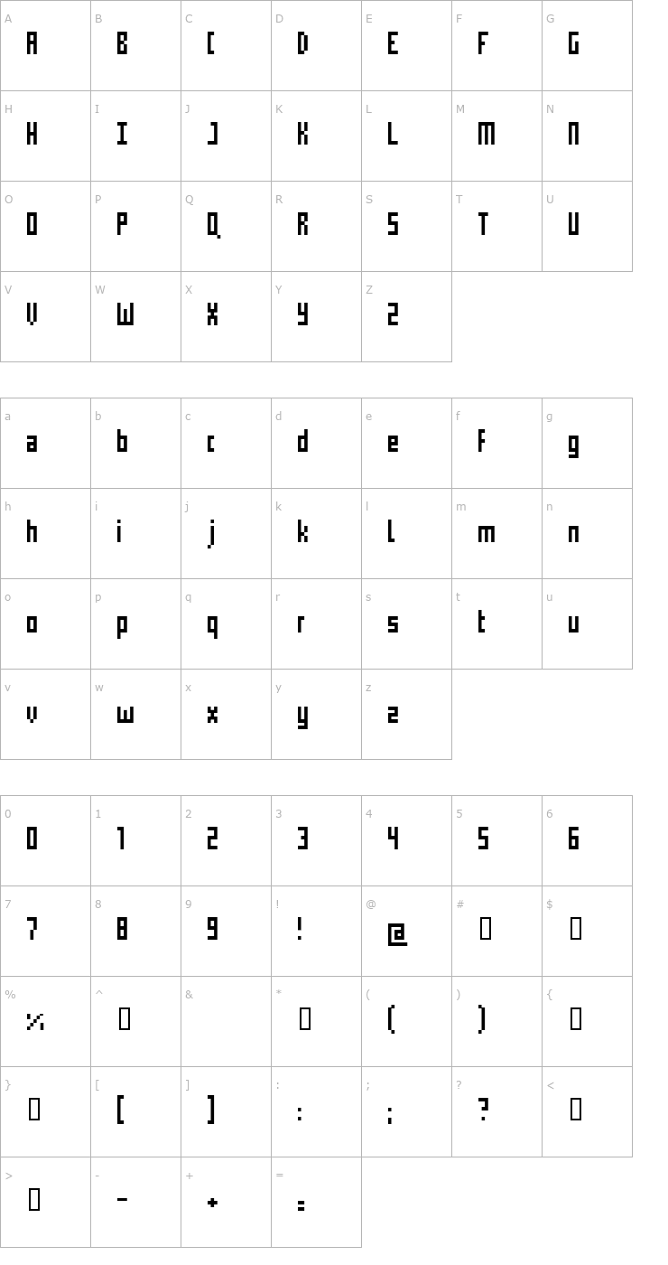 Character Map supernova Font