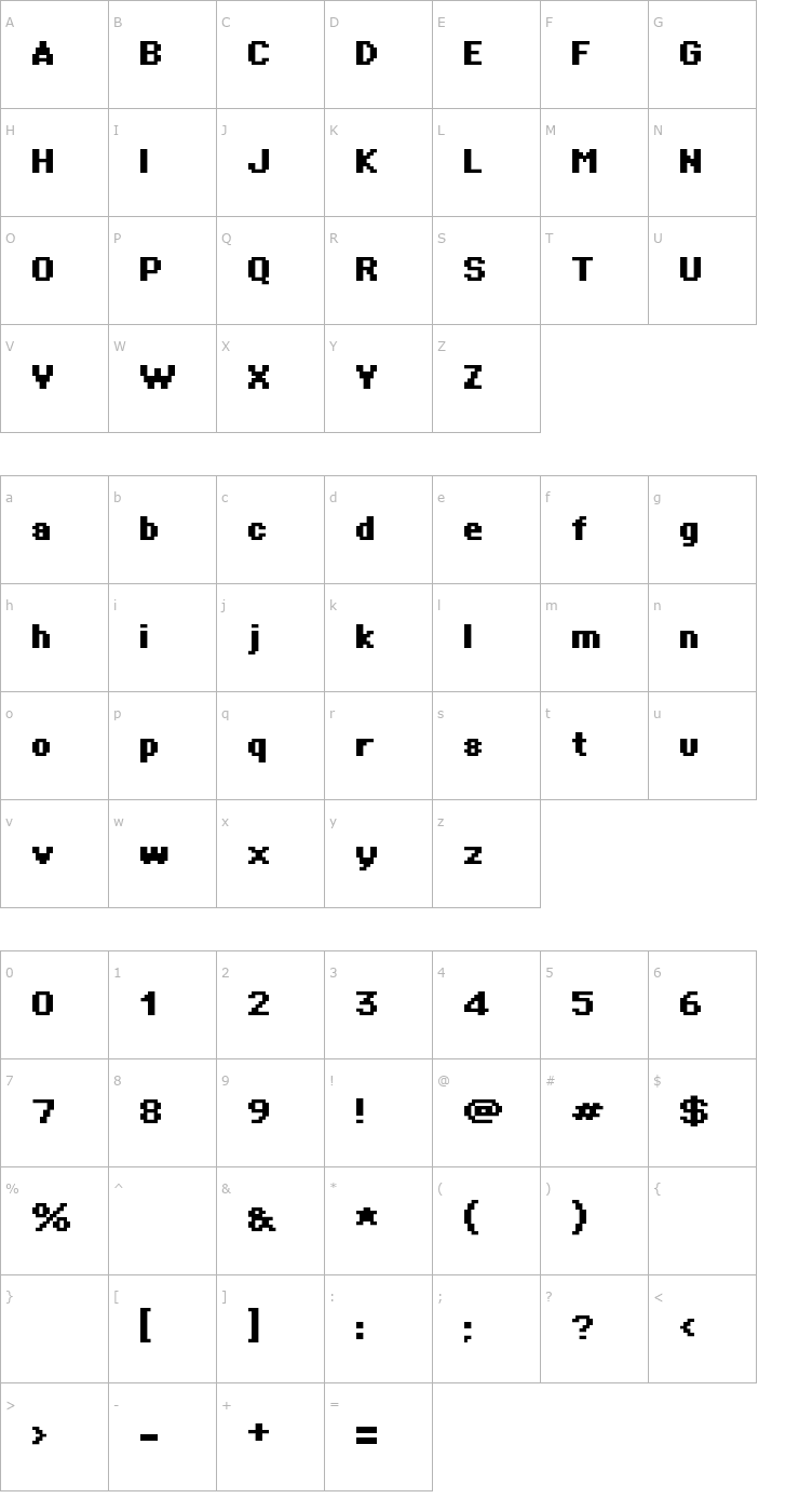 Character Map Supertext 01 Bold Font