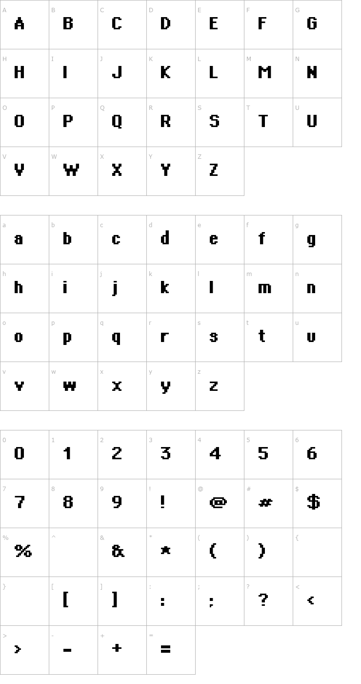 Character Map Supertext 02 Bold Font