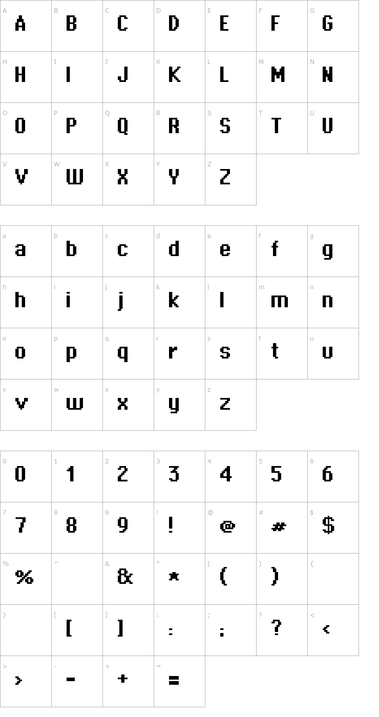 Character Map Supertext 03 Bold Font