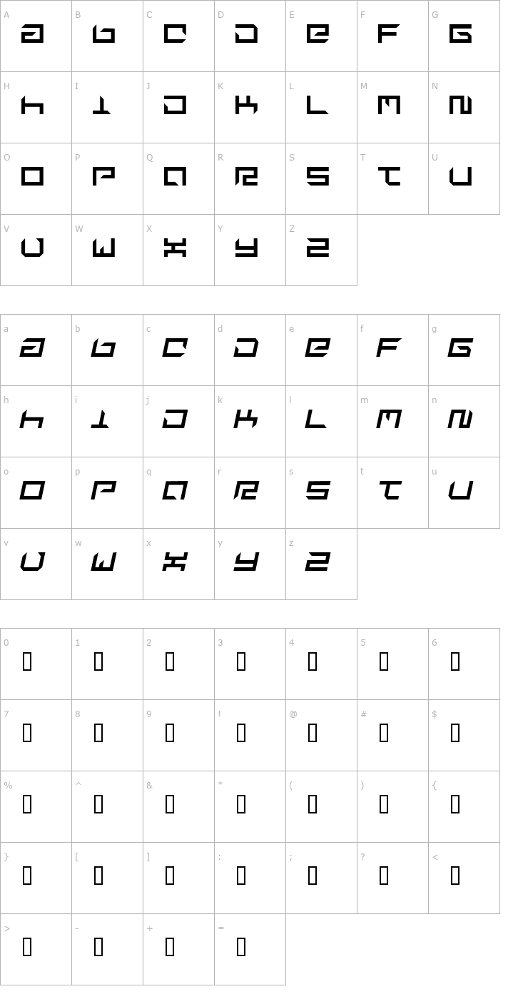 Character Map Suplex Font