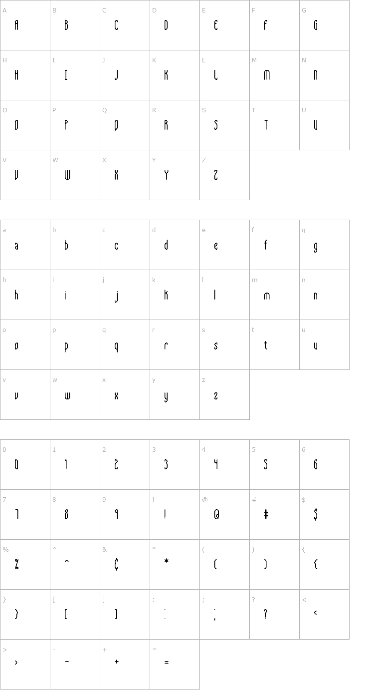 Character Map Supra Genius Curves BRK Font