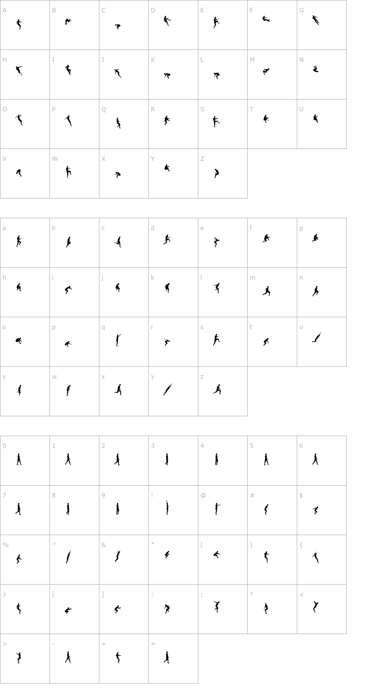 Character Map Swifty Font