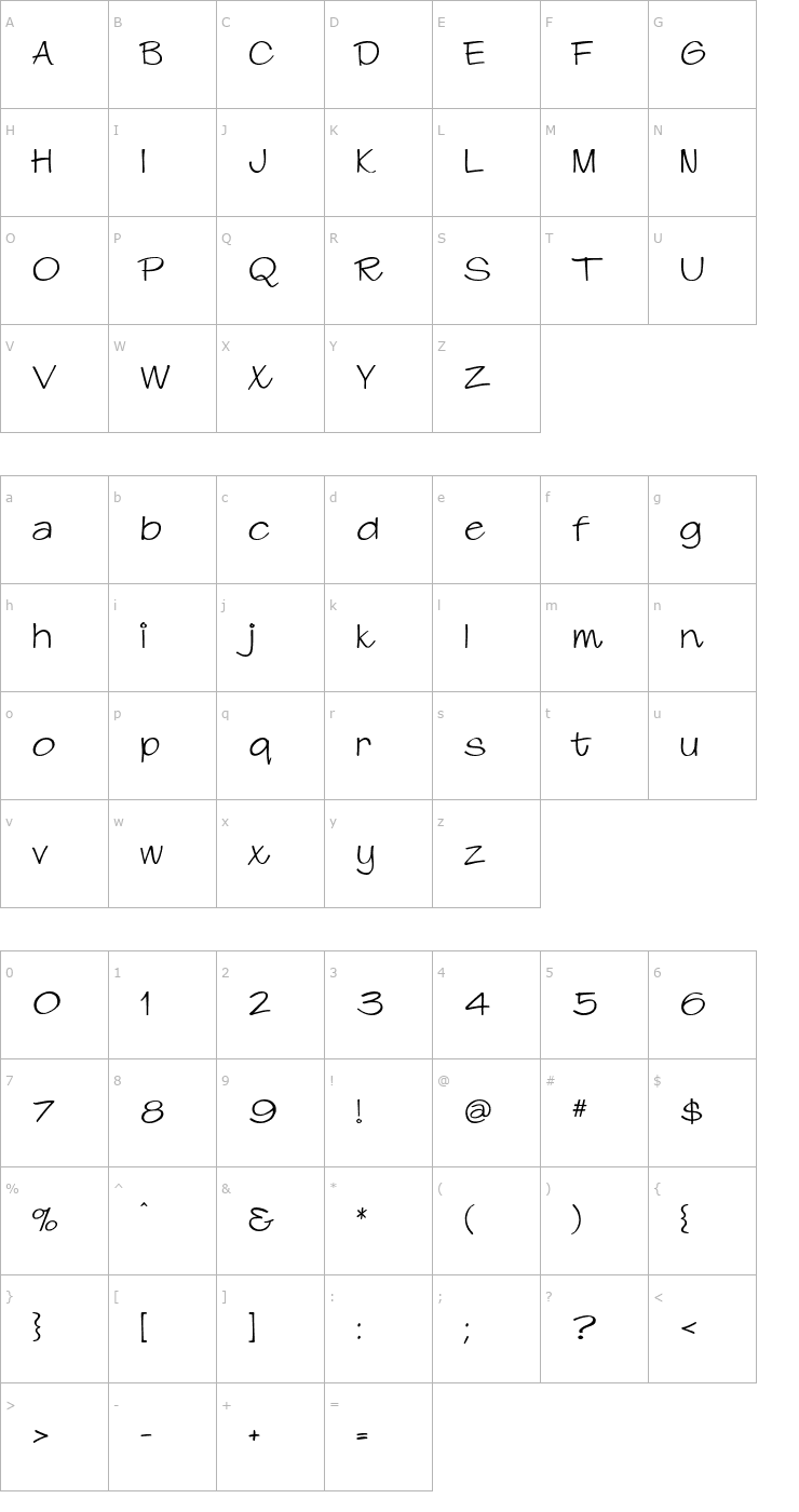 Character Map Swing reg. Font