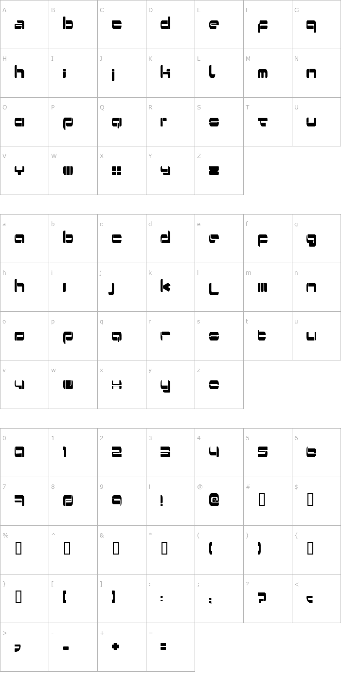 Character Map Switzerland Font