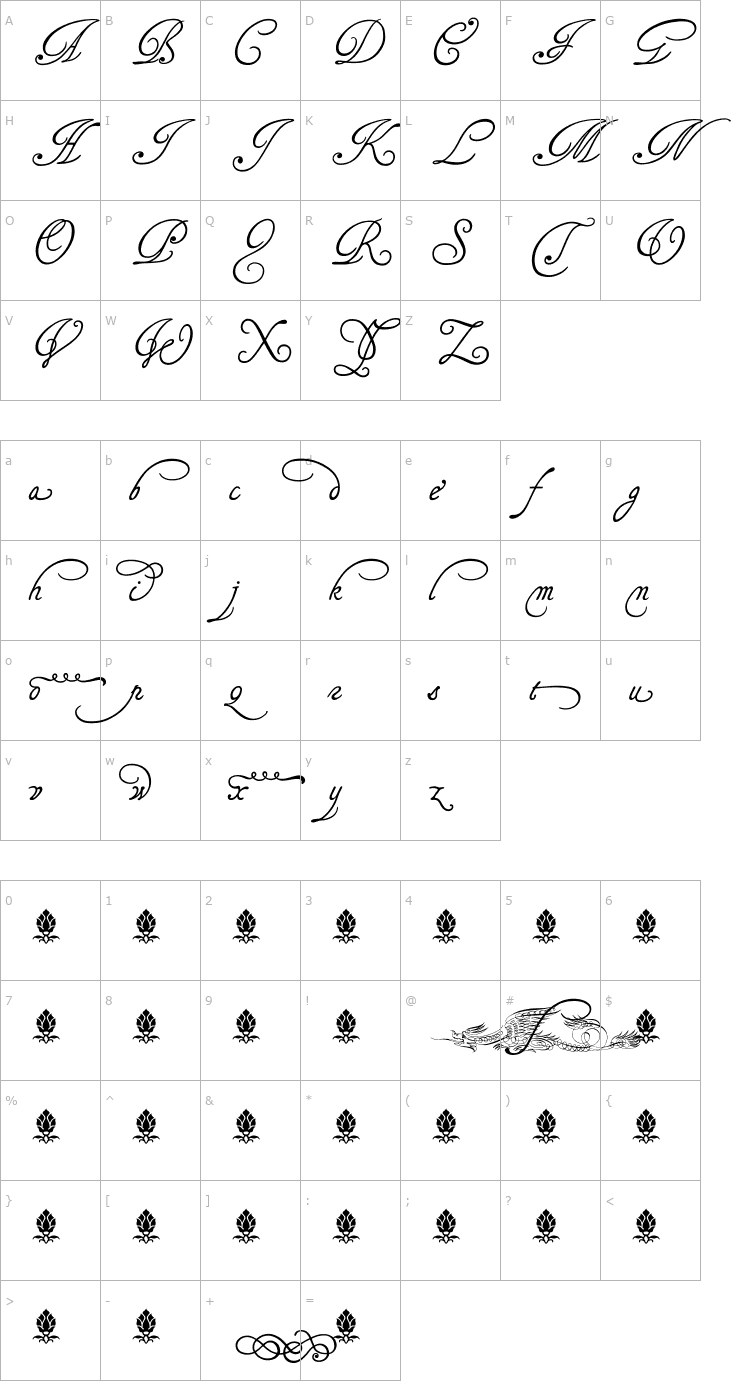 Character Map TagettesPlus Font