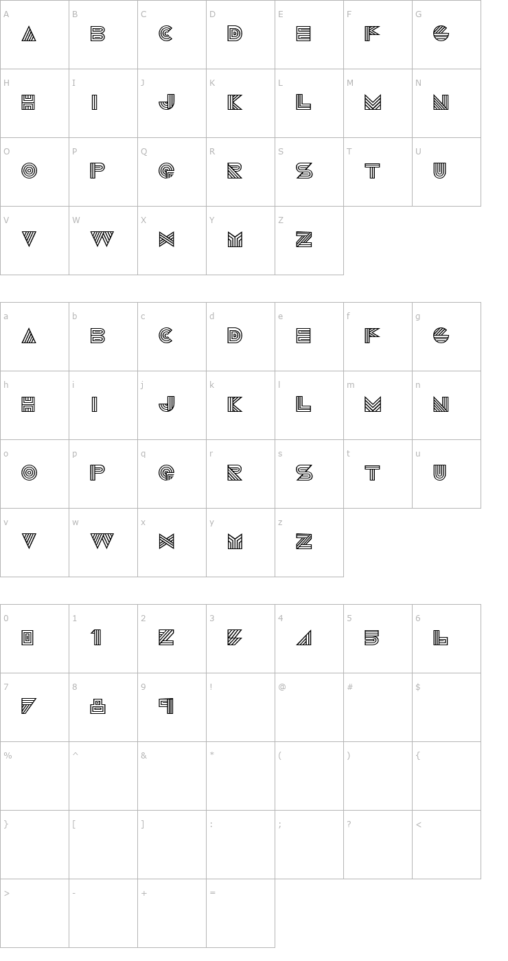 Character Map Talie Font