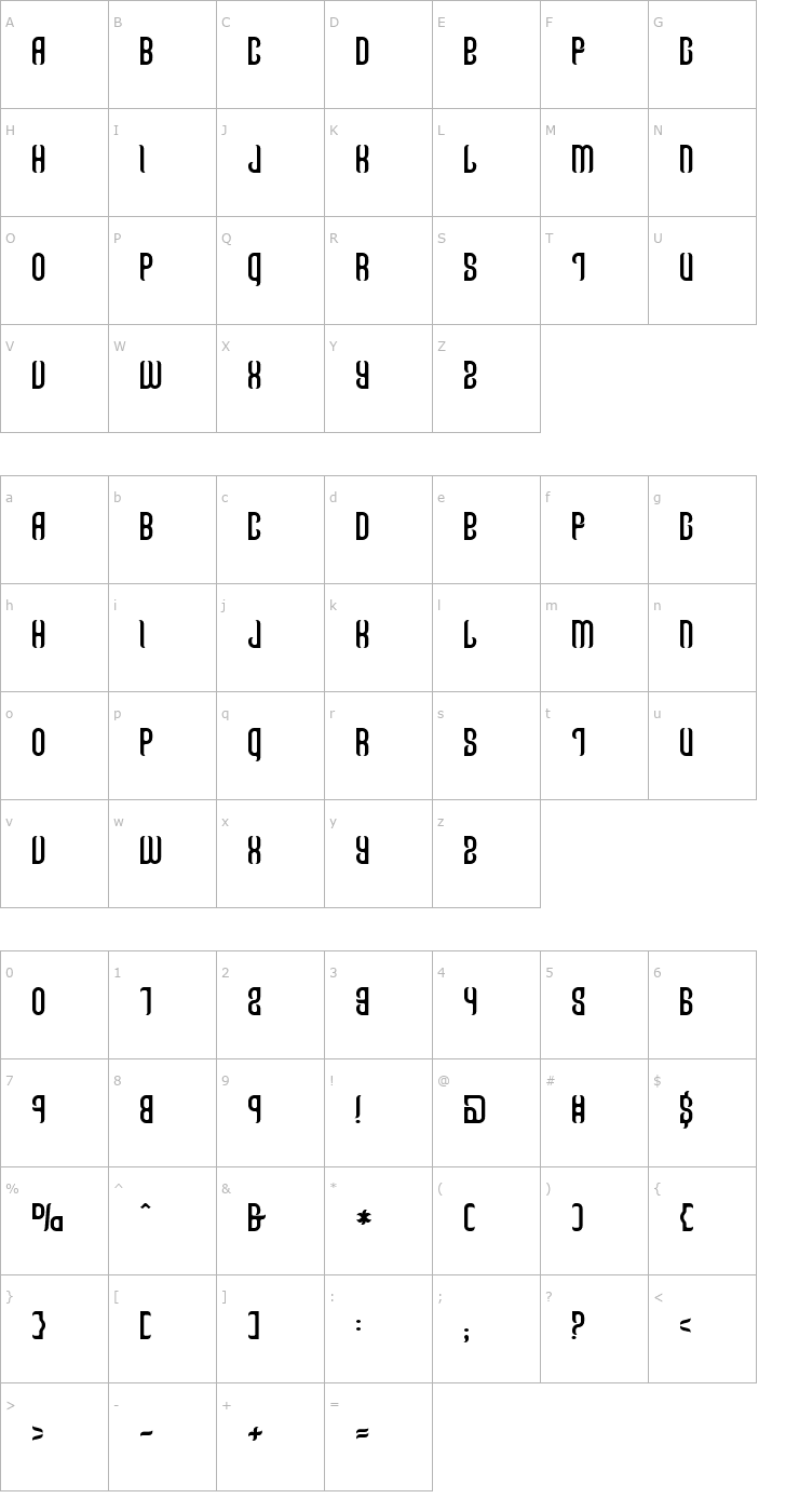 Character Map Talismanica Font