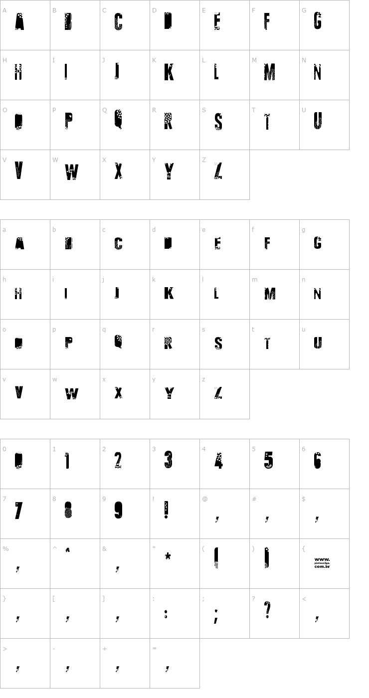 Character Map Talvez Assim Font